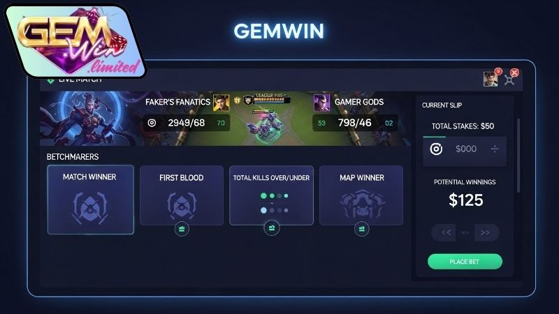 Giao diện cá cược esports thân thiện Gemwin dễ sử dụng 1 giao dien ca cuoc esports than thien gemwin